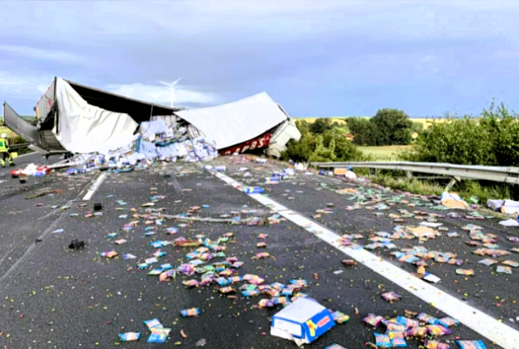 Schwerer LKW-Unfall! VOLLSPERRUNG auf der AUTOBAHN - Autobahn von Gummibären stillgelegt